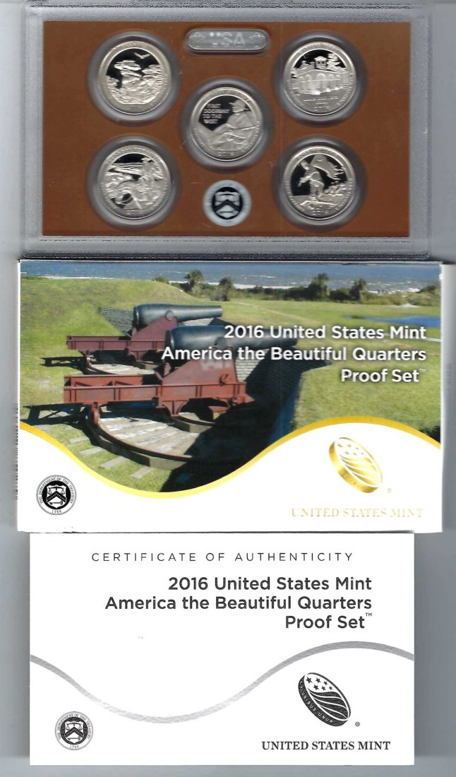  USA KMS Mint 2016 America the Beautiful Quarters Proof Set Goldankauf Koblenz Maurer AB73   