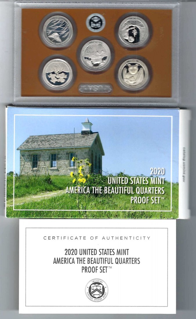  USA KMS Mint 2020 America the Beautiful Quarters Proof Set Goldankauf Koblenz Maurer AB77   
