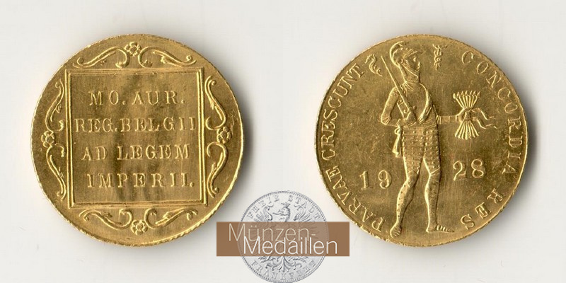 Niederlande MM-Frankfurt  Feingewicht: 3,43g 1 Dukat 1928 