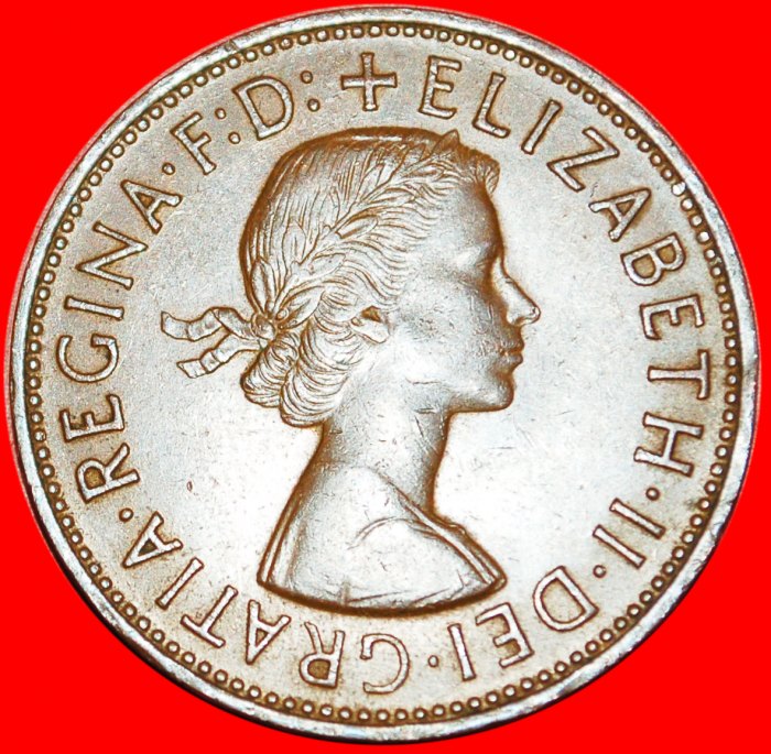  * HERRIN DER SEEN (1954-1970)★GROSSBRITANNIEN ★ PENNY 1963 ELIZABETH II.(1953-2022) OHNE VORBEHALT!   