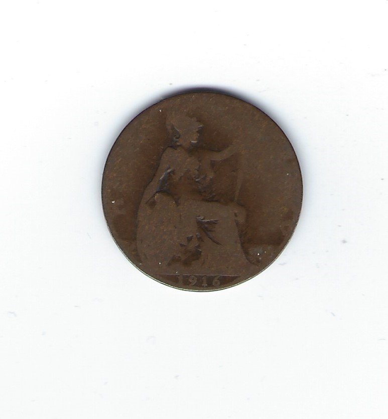  Großbritannien 1/2 Penny 1916   