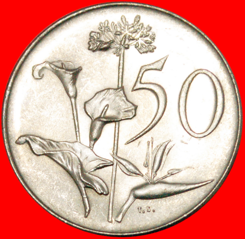  *FLOWERS:SOUTH AFRICA★50 CENTS 1966! Riebeeck (1619-1677) AND ENGLISH LEGEND★LOW START ★ NO RESERVE!   