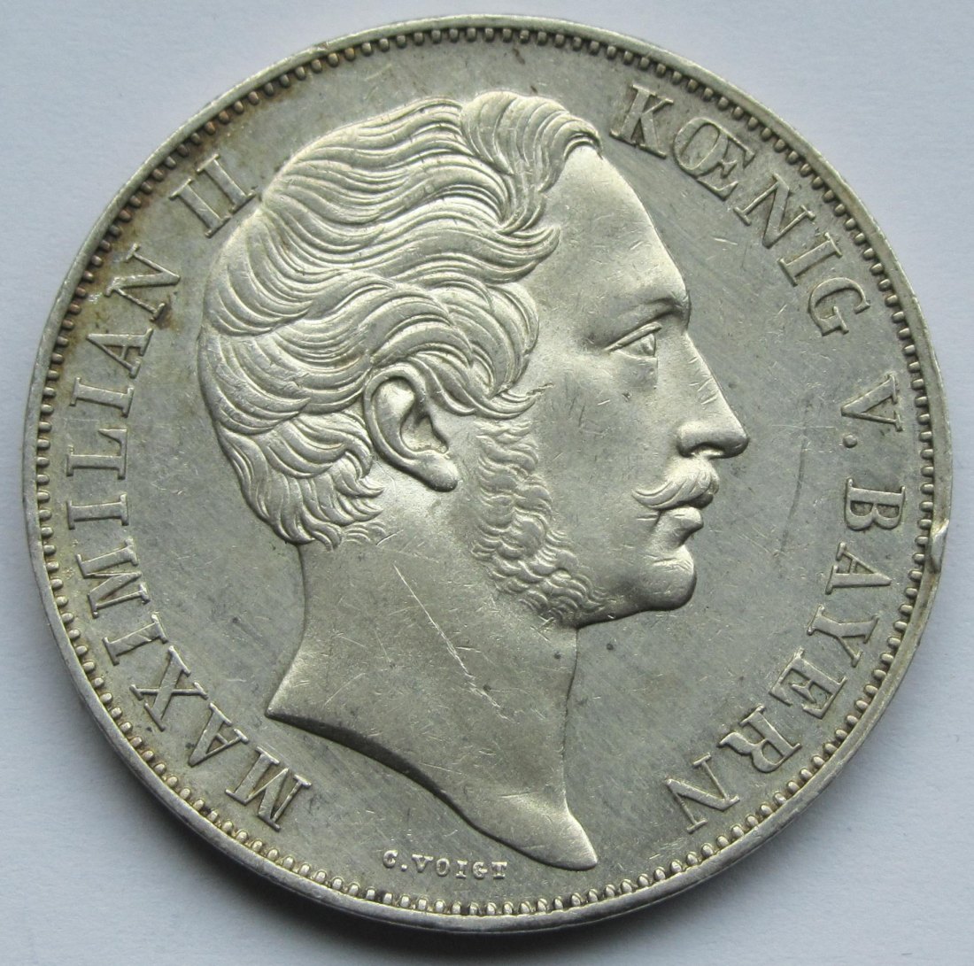  Bayern: 2 Gulden Mariensäule 1855   