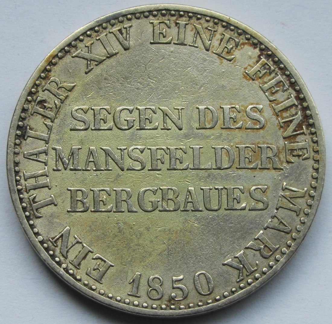  Preußen: 1 Taler (Ausbeutetaler) Friedrich Wilhelm IV. 1850   