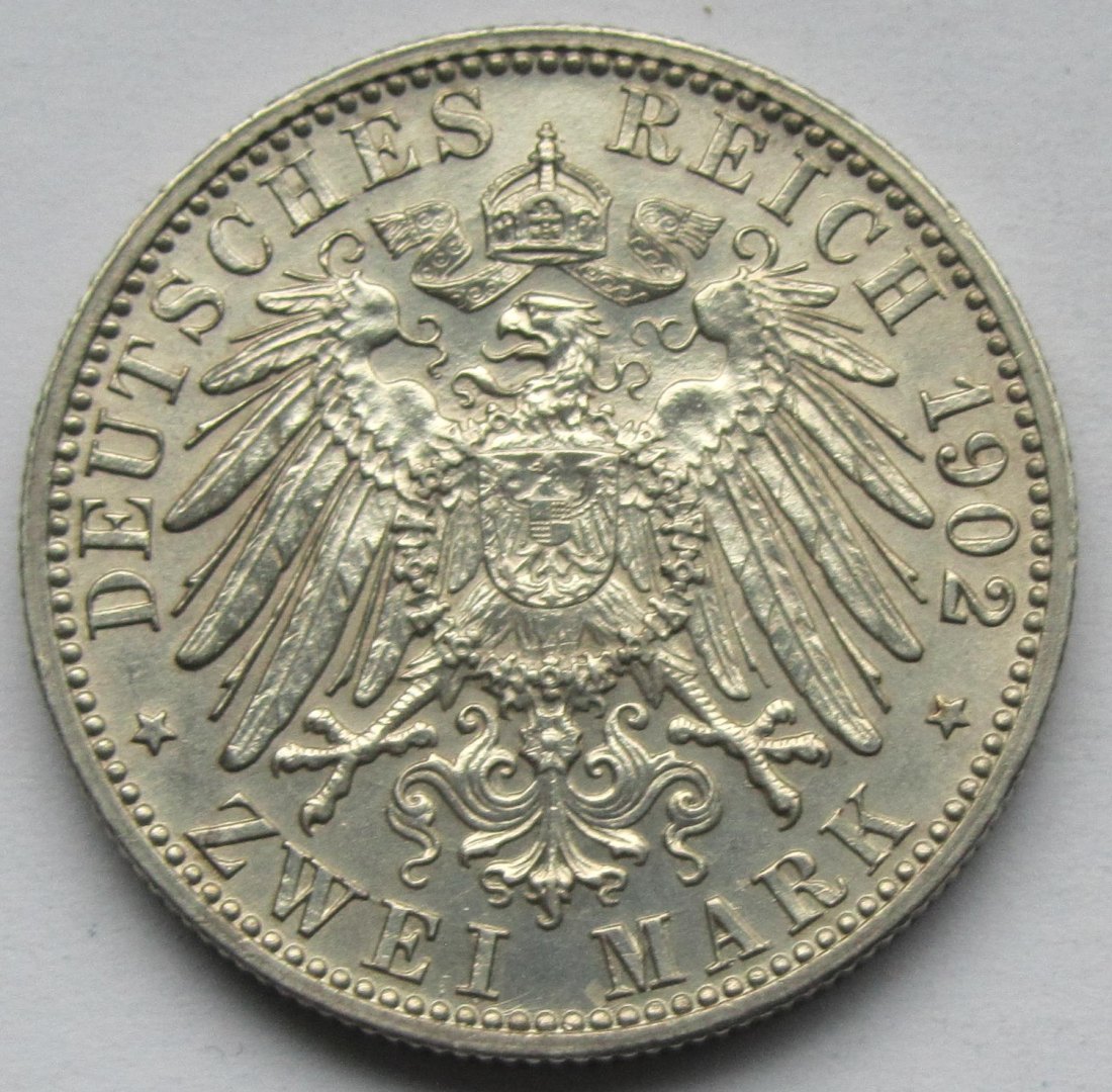  Kaiserreich: Baden, 2 Mark Thronjubiläum (Jaeger 30), 1902   