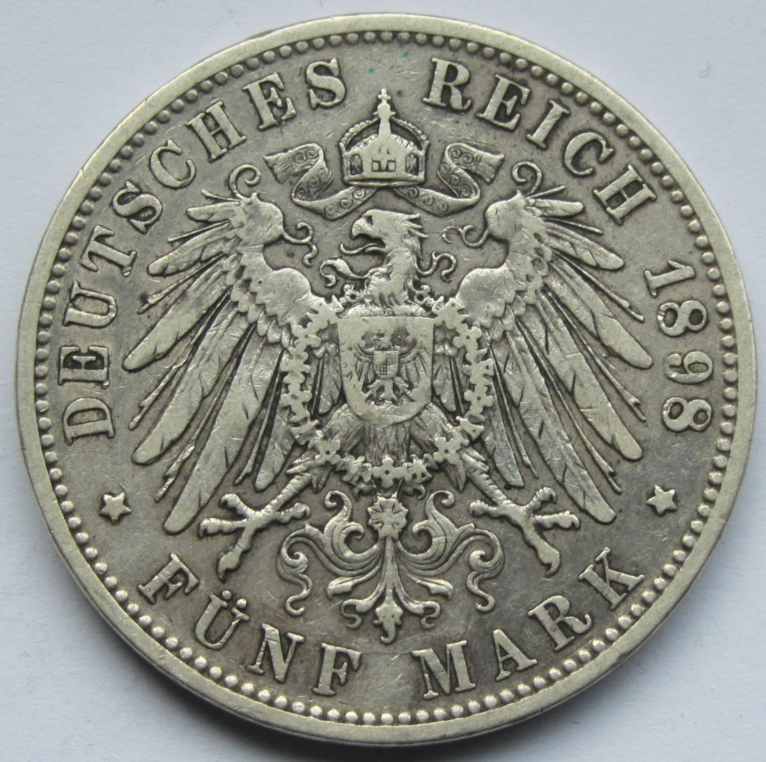  Kaiserreich: Bayern, 5 Mark Otto (Jaeger 46), 1898   