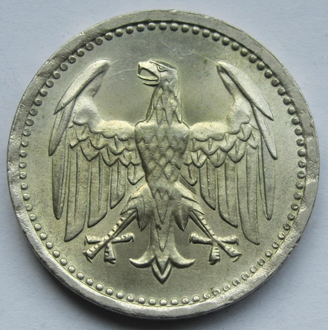 Weimarer Republik: 3 Mark Kursmünze (Jaeger 312), 1924 A   