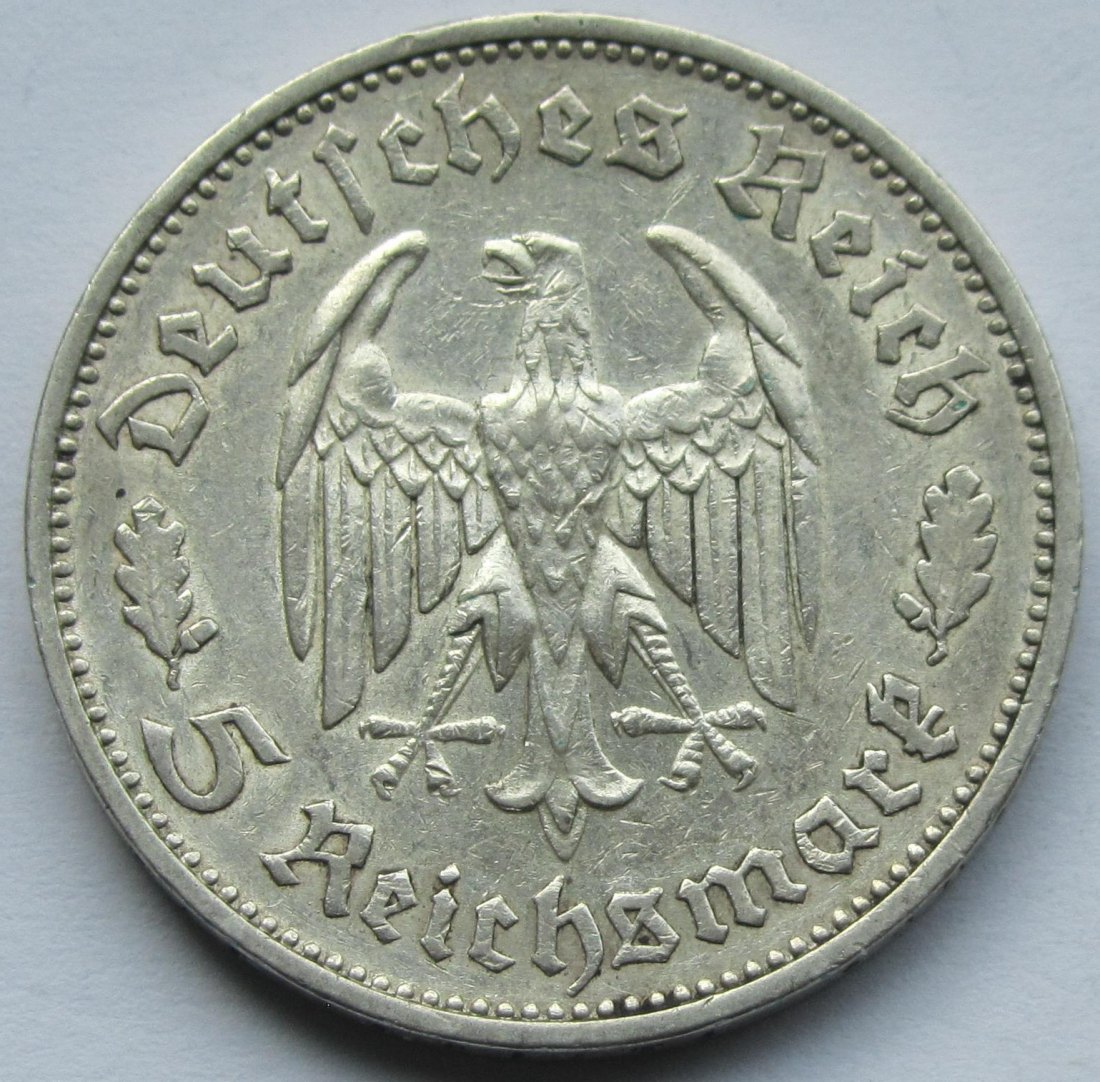  Deutsches Reich: 5 Mark Schiller (Jaeger 359), 1934   
