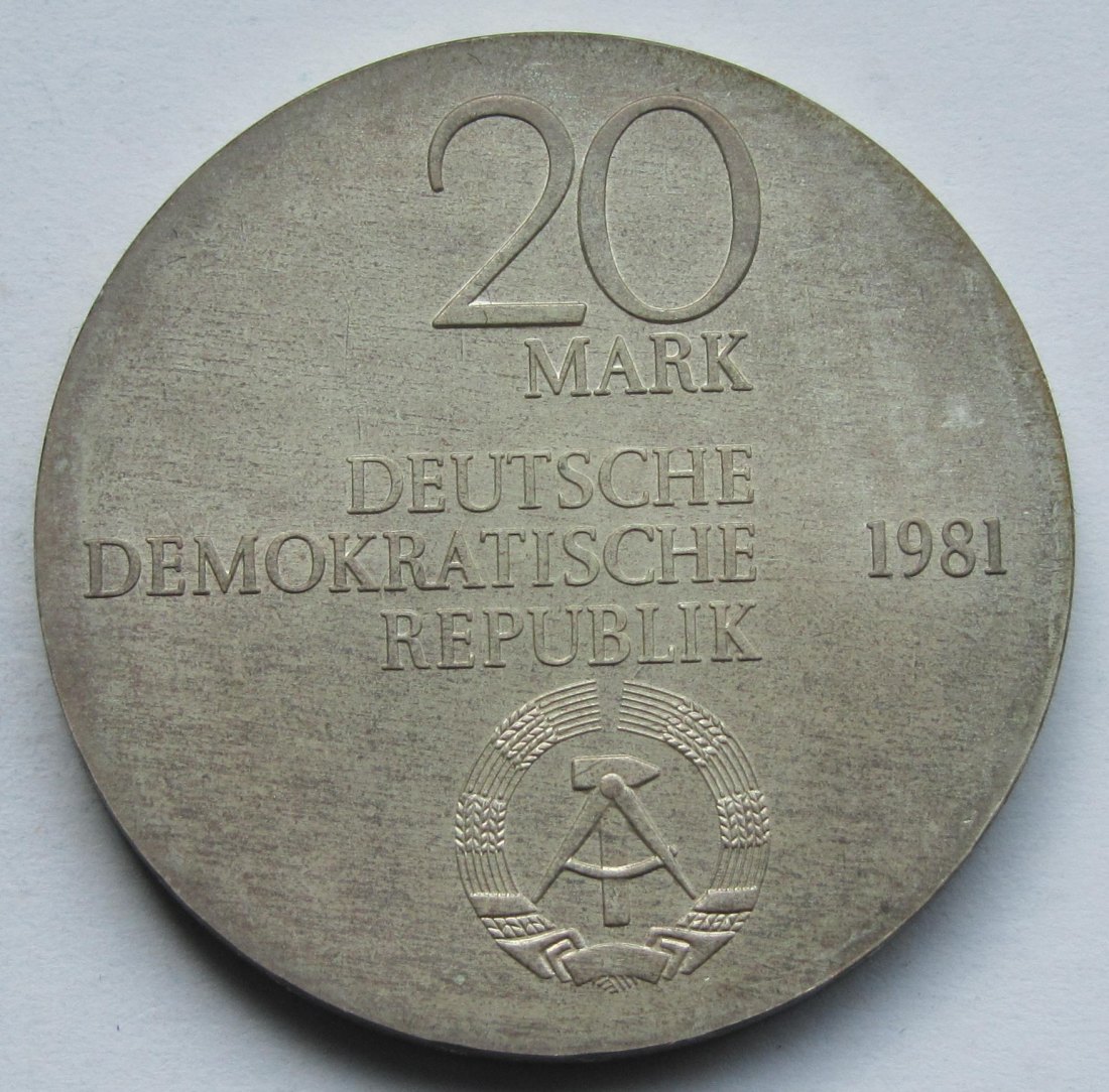  DDR: 20 Mark von Stein 1981   