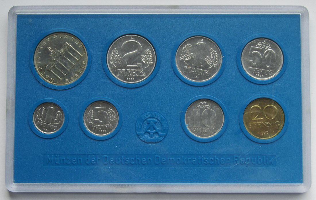  DDR: Kursmünzensatz 1980   