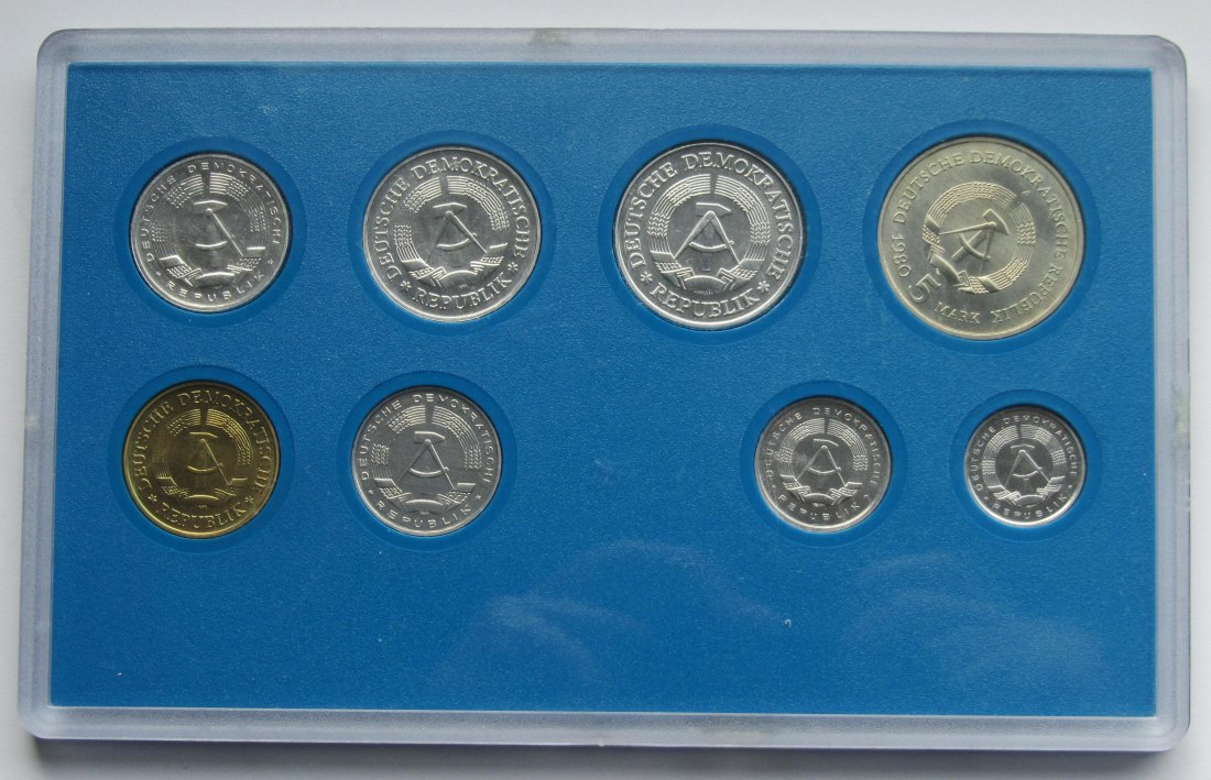  DDR: Kursmünzensatz 1980   