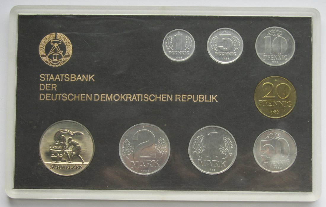  DDR: Kursmünzensatz 1986   