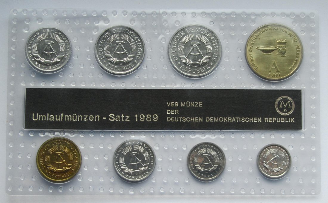  DDR: Kursmünzensatz 1989   