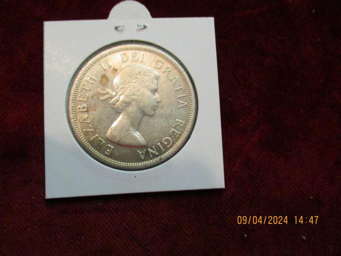  Kanada Dollar 1958 Silbermünze /4   