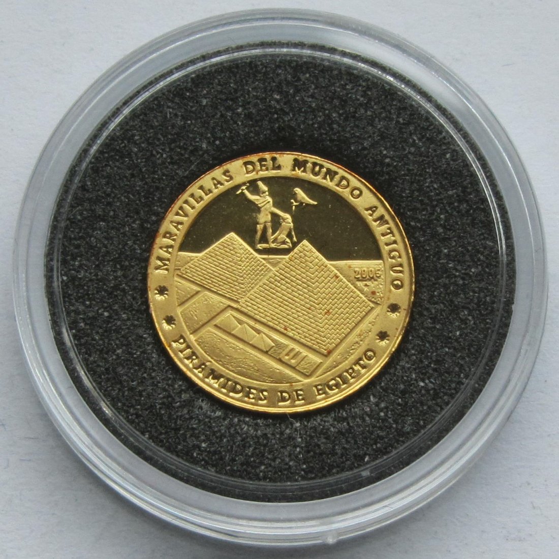  Kuba: 5 Pesos Weltwunder - Pyramiden 2005, 1,24 g (1/25 Unze) Feingold   