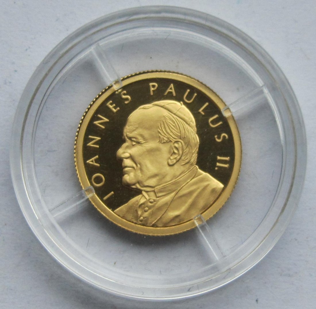  Malteserorden: 500 Liras Johannes Paul II. 2005, 1,24 g (1/25 Unze) Feingold   