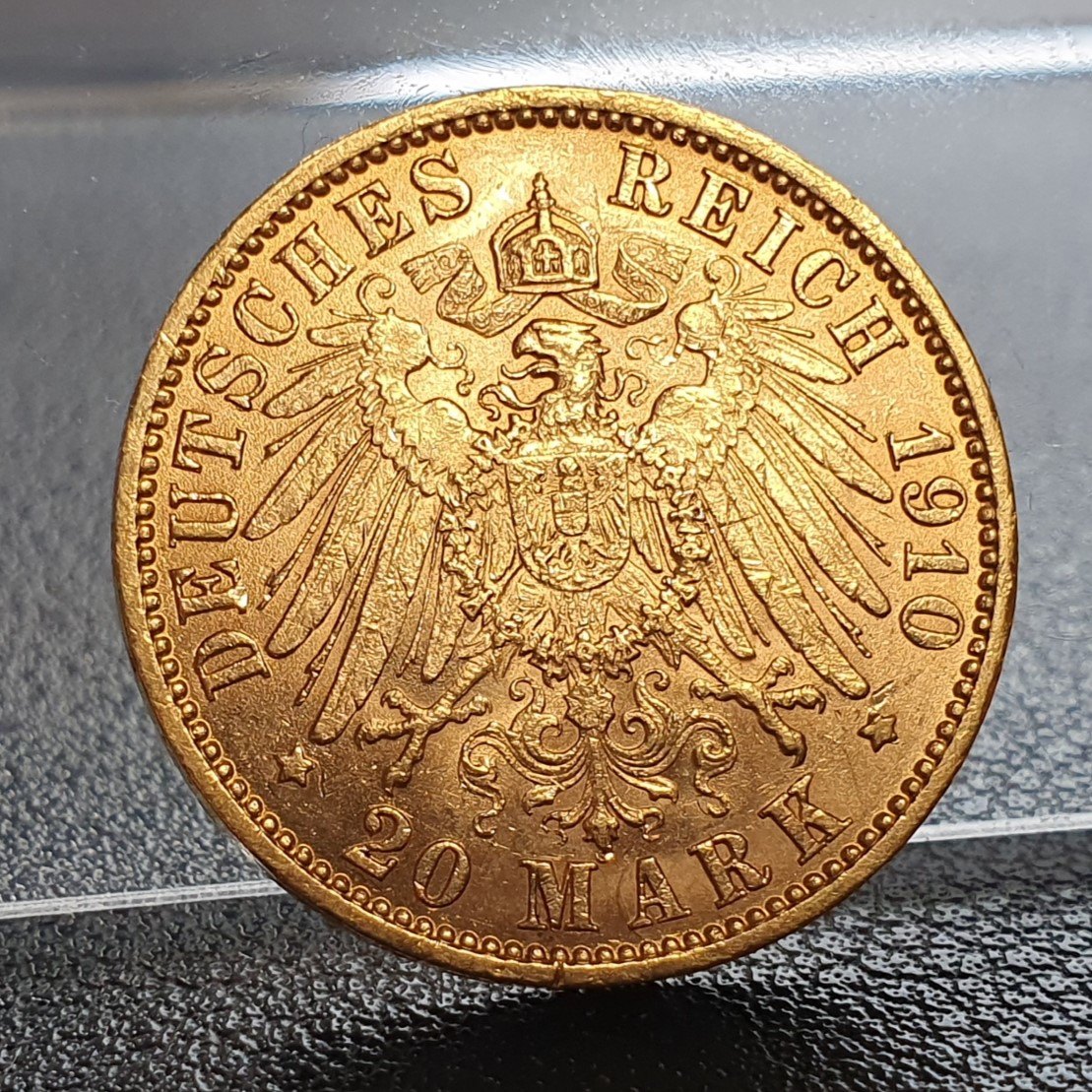  Kaiserreich 20 Mark 1910 J Wilhelm II Deutscher Kaiser König v. Preussen Goldmünze 7,17 g fein   