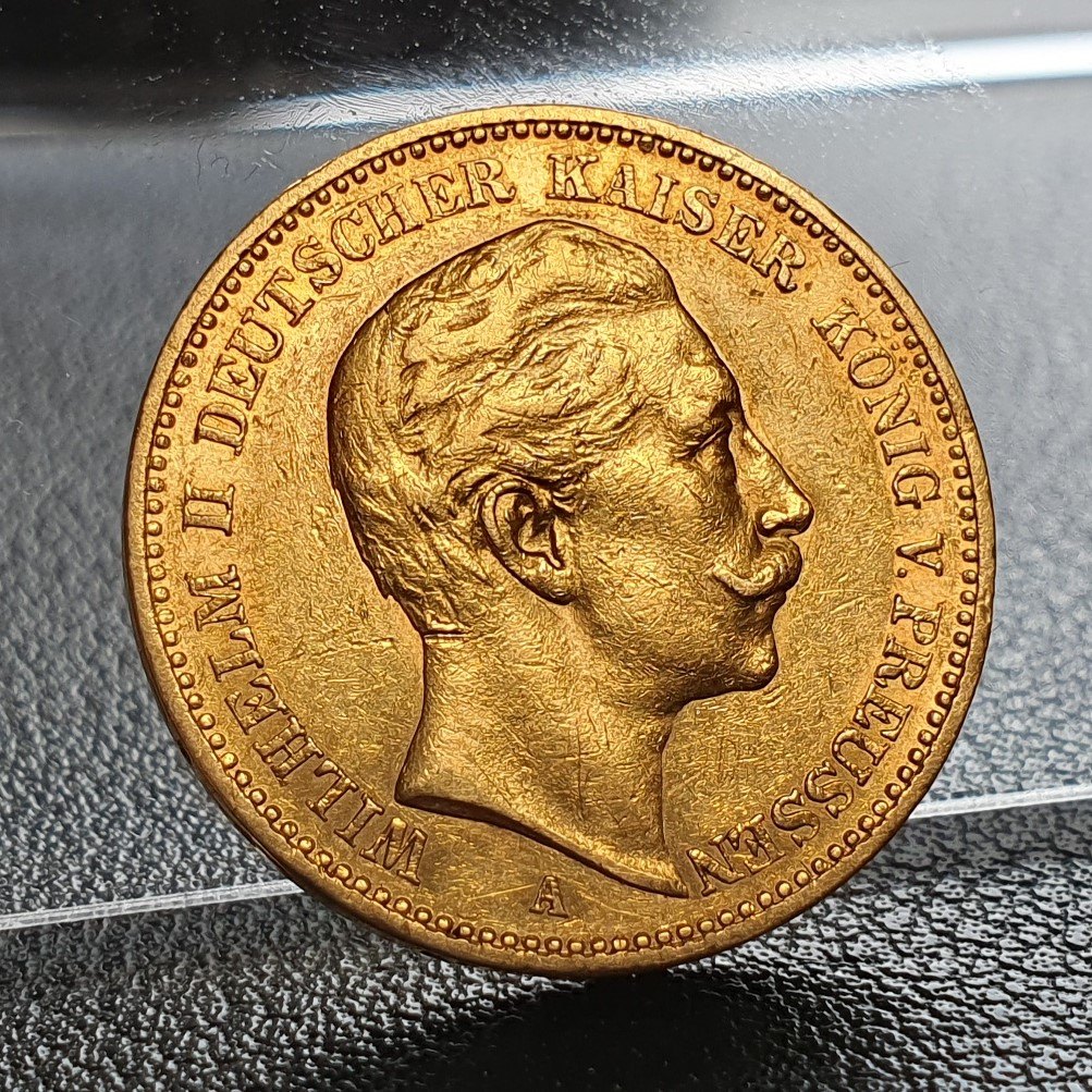  Kaiserreich 20 Mark 1898 A Wilhelm II Deutscher Kaiser König v. Preussen Goldmünze 7,17 g fein   