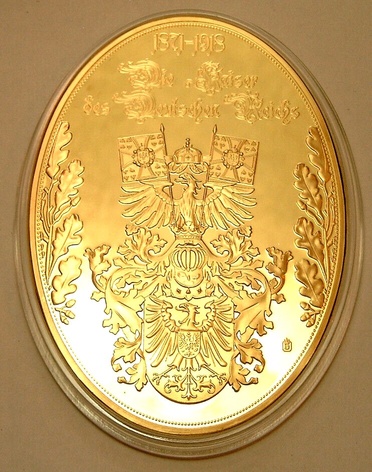  Medaille- Die Drei-Kaiser, Wilhelm I. Friedrich III. und Wilhelm II. Ø85 x 62mm oval   