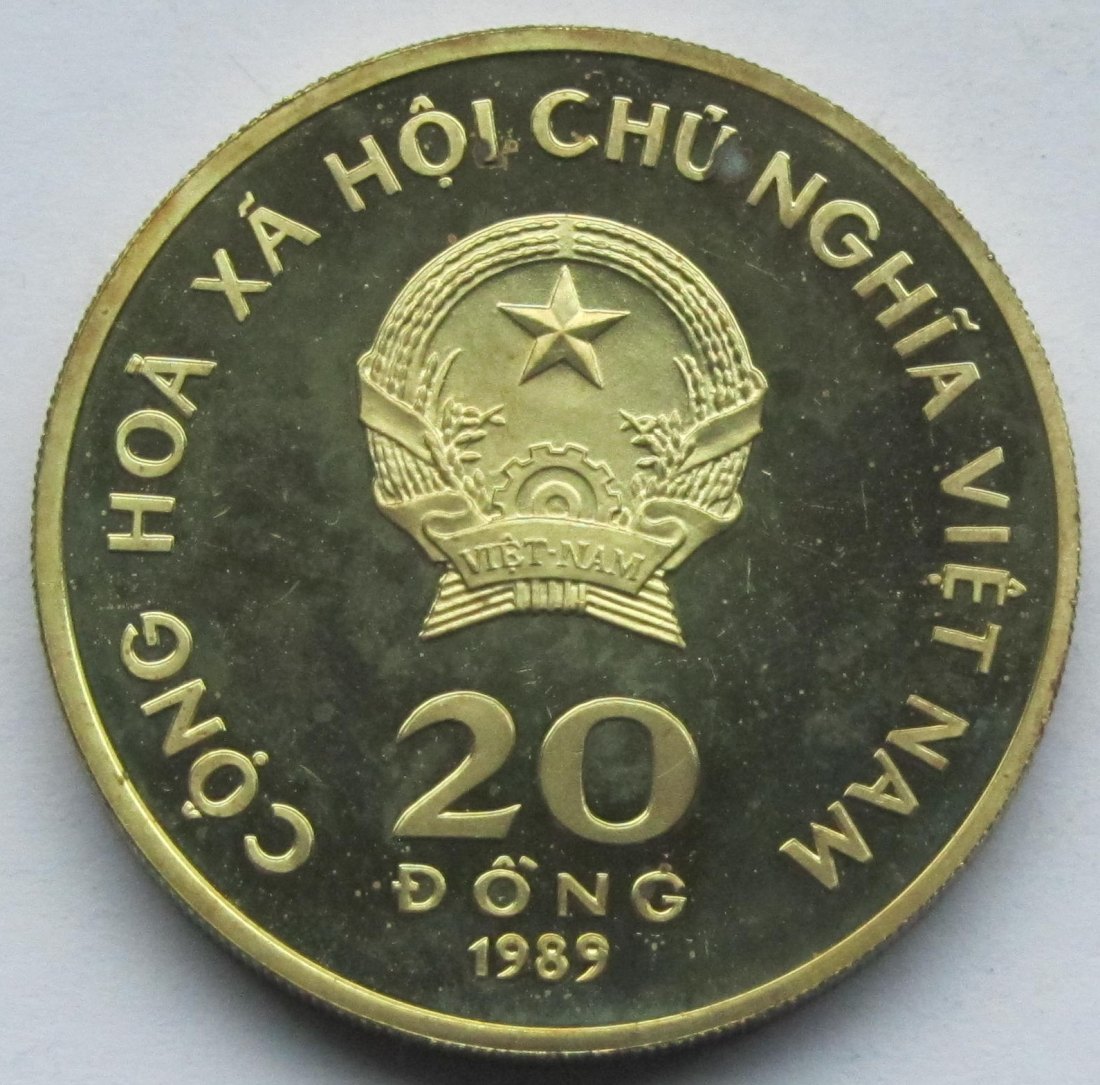  Vietnam: 20 Dong Ho Chi Minh 1989, Rarität   