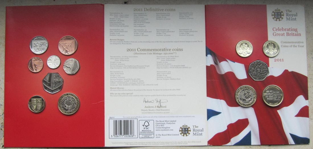  Vereinigtes Königreich: Kursmünzensatz 2011   