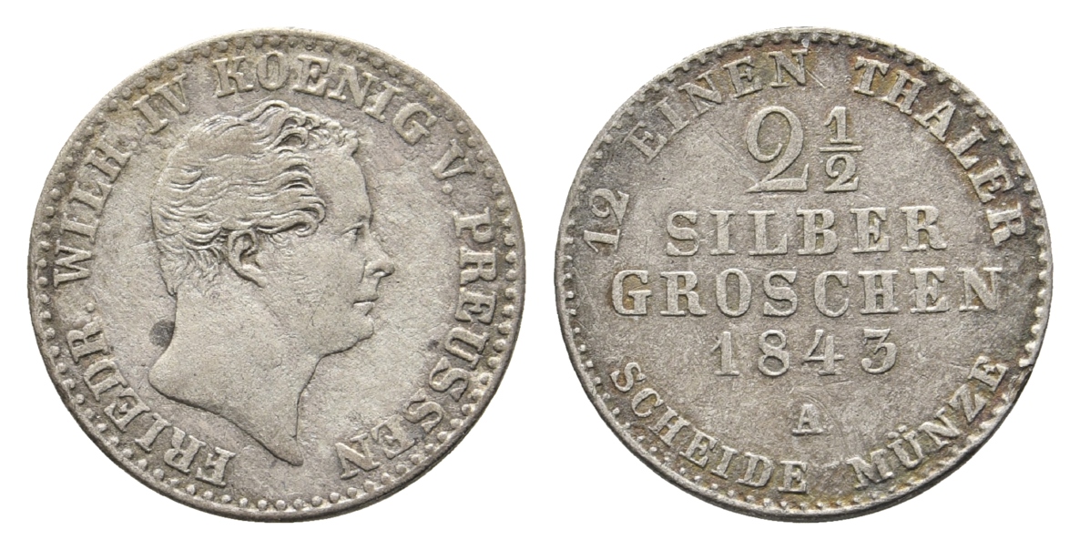  Preußen; Kleinmünze 1843   