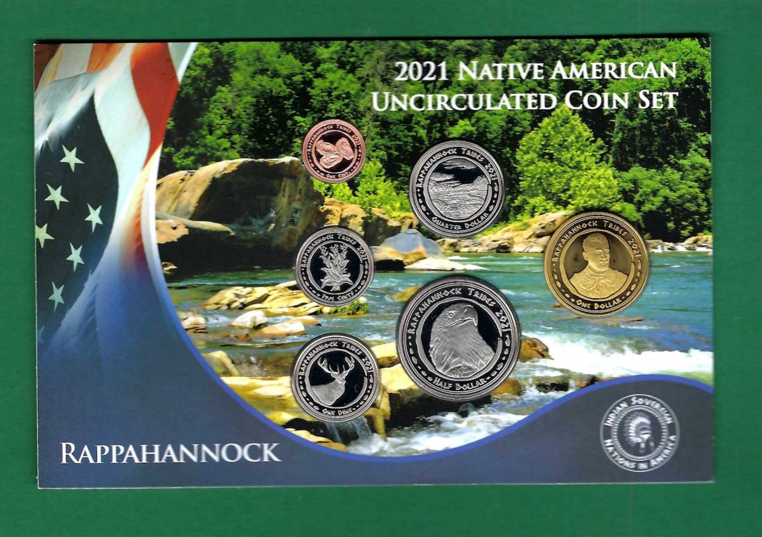  USA KMS Money of the Native American Nations 2021 Rappahannock Goldankauf Koblenz Maurer AB 309   
