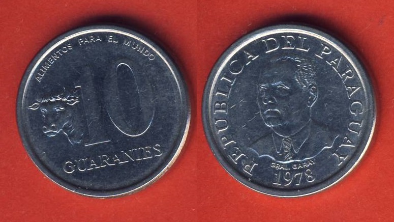  Paraguay 10 Guaranies 1978   