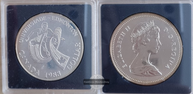  Kanada  1 Dollar 1983 Edmonton Commonwealth Games FM-Frankfurt  Feinsilber: 11,66g   