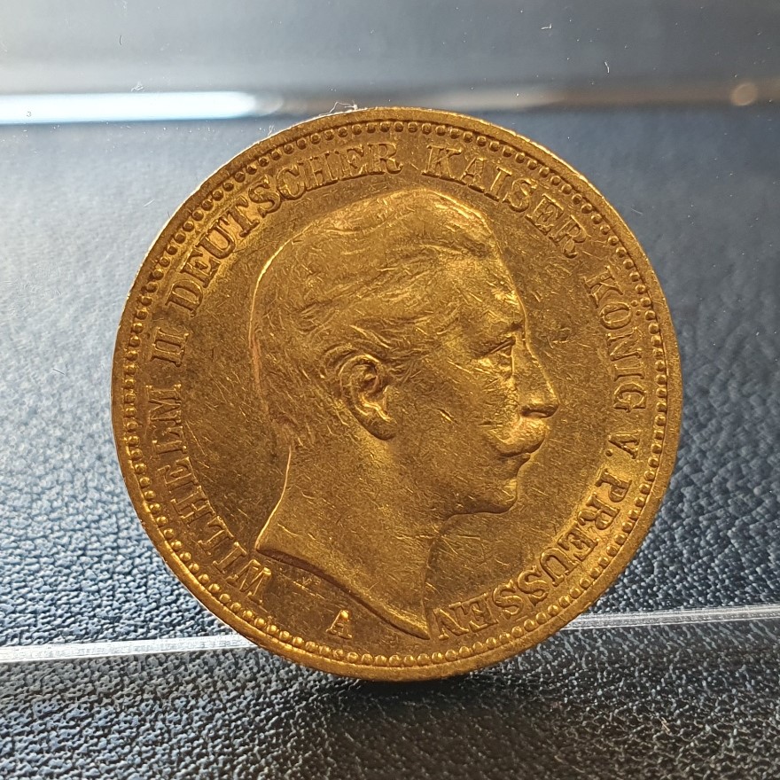  Kaiserreich 20 Mark 1895 A Wilhelm II Deutscher Kaiser König v. Preussen Goldmünze 7,17 g fein   