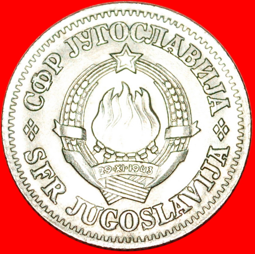  * COMMUNIST 6 STARS: YUGOSLAVIA ★ 1 DINAR 1968 UNC! YEAR=TYPE! LOW START ★ NO RESERVE!   