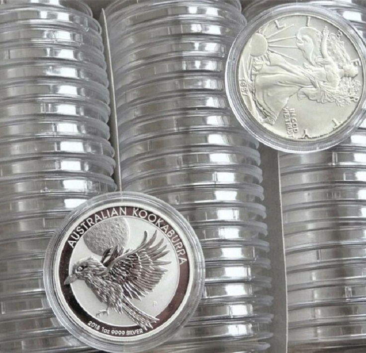  100 Stück Münzkapseln Münzdosen für 1 Oz Silbermünzen und Medaillen 41mm Innen-DM klar NEU   