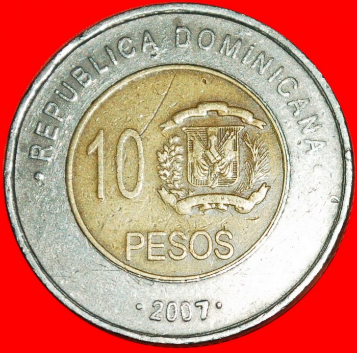  * HOLY BOOK (2005-2017): DOMINICAN REPUBLIC ★ 10 PESOS 2007! ★LOW START ★ NO RESERVE!   