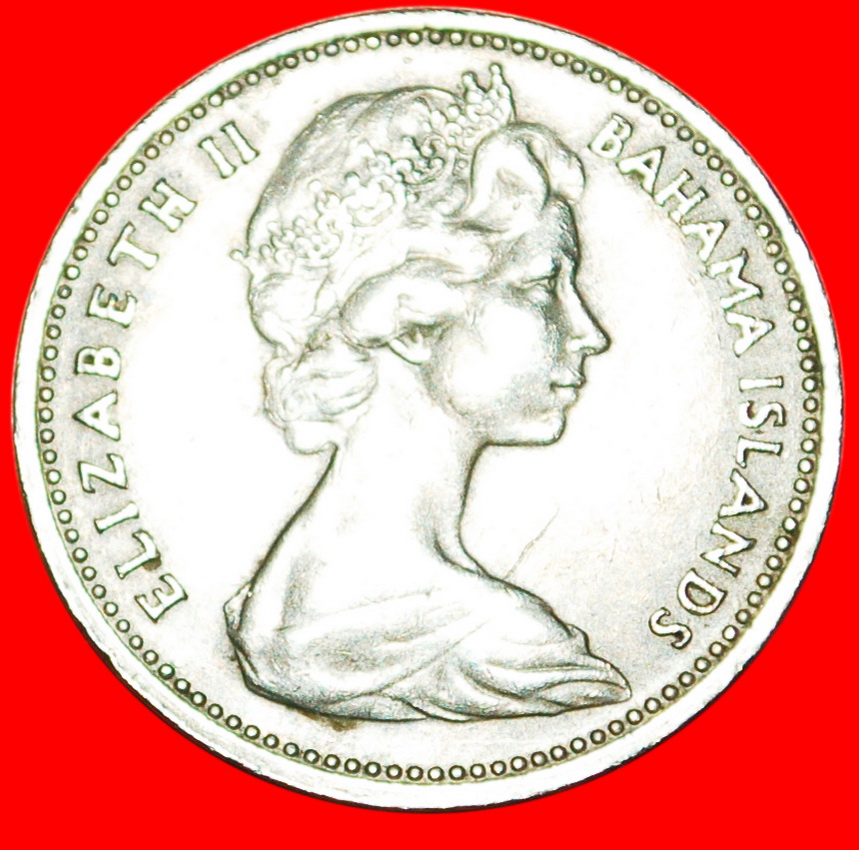  * GROSSBRITANNIEN (1966-1970): BAHAMAS★ 5 CENT 1968 ELISABETH II. (1953-2022) ANANAS★OHNE VORBEHALT!   