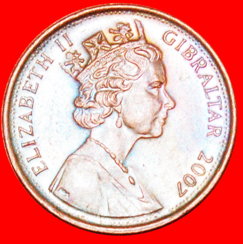  * GROSSBRITANNIEN 2005-2009: GIBRALTAR★1 PENNY 2007 ELISABETH II. (1953-2022) ★OHNE VORBEHALT!   