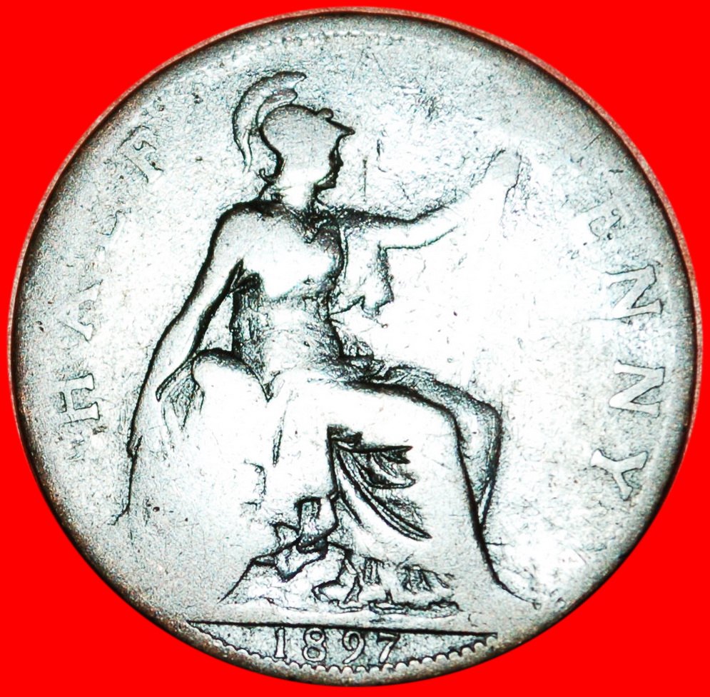  * HERRIN DER SEEN (1895-1901): GROSSBRITANNIEN ★ 1/2 PENNY 1897 VICTORIA (1837-1901)★OHNE VORBEHALT!   