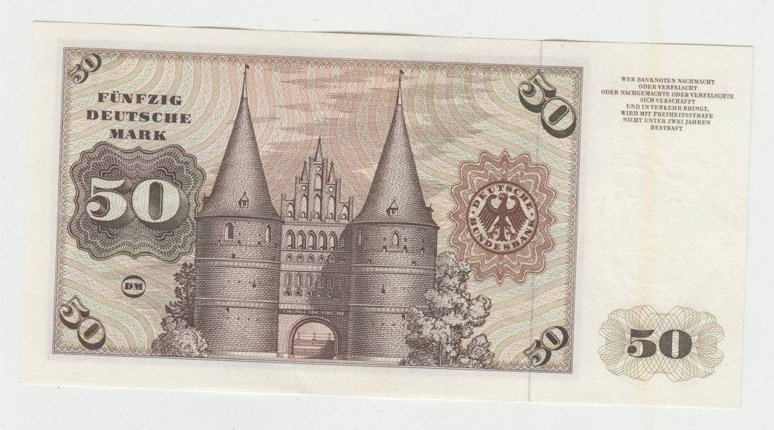  Ro. 272 b, 50 Deutsche Mark vom 02.01.1970, KE5189513X, kassenfrisch I   