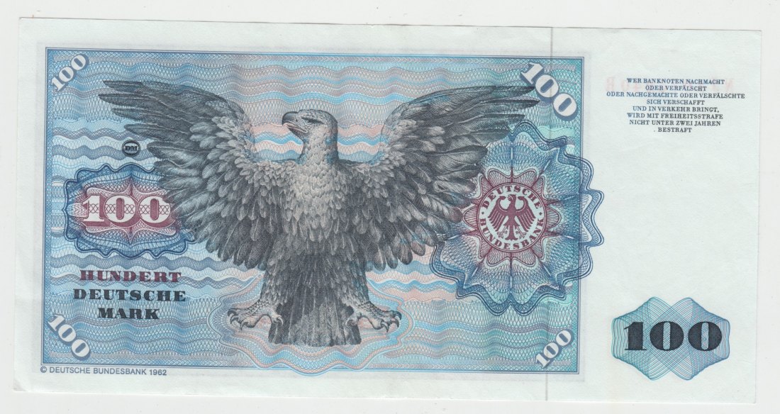  Ro. 289 a, 100 Deutsche Mark vom 02.01.1980 mit (c) Vermerk, NJ1035240R, fast kassenfrisch I-   