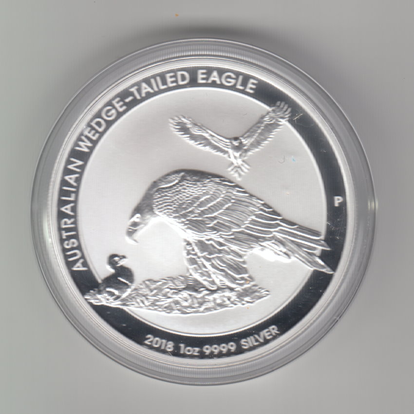  Australien, 1 Dollar 2018, Wedge Tailed Eagle, 1 unze oz Silber   