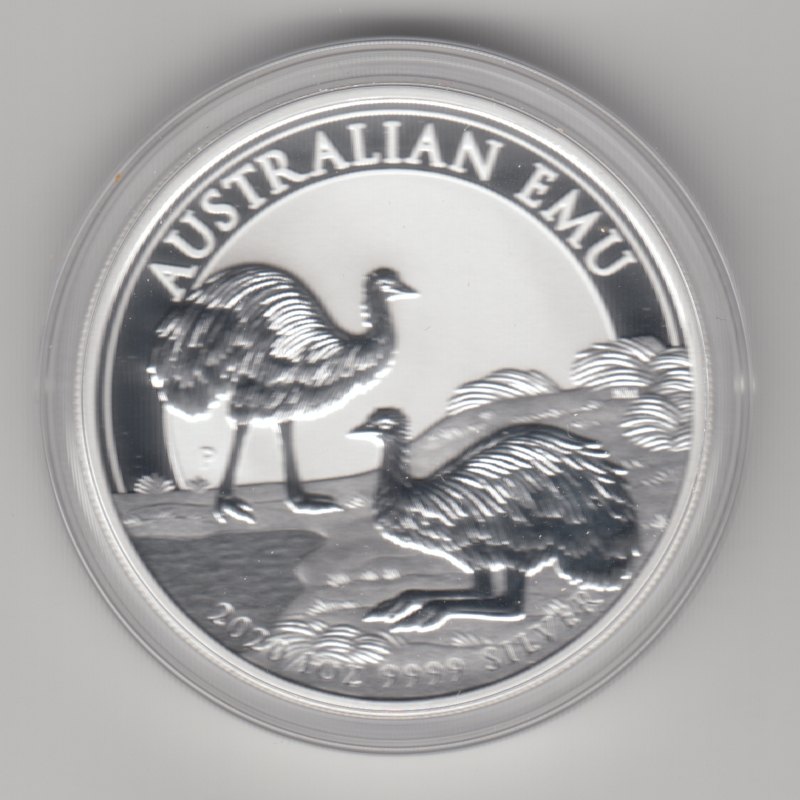  Australien, 1 Dollar 2020, Australian Emu, 1 unze oz Silber   