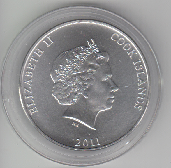  Cook Islands, 1 Dollar 2011, Segelschiff Bounty, 1 unze oz Silber   
