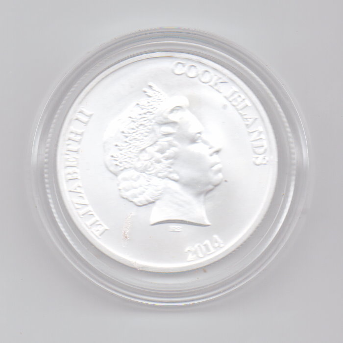  Cook Islands, 1 Dollar 2014, Segelschiff Bounty, 1 unze oz Silber   