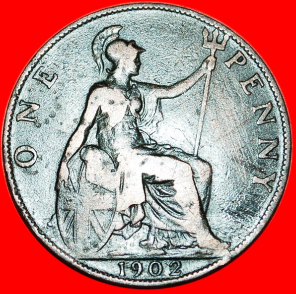  * FABELHAFTE AUSGABE:GROSSBRITANNIEN★1 PENNY 1902 OHNE EBBE★EDUARD VII. (1902-1910)★OHNE VORBEHALT!   