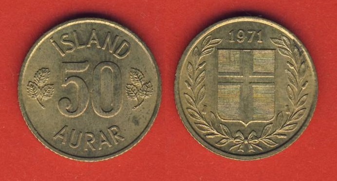  Island 50 Aurar 1971   