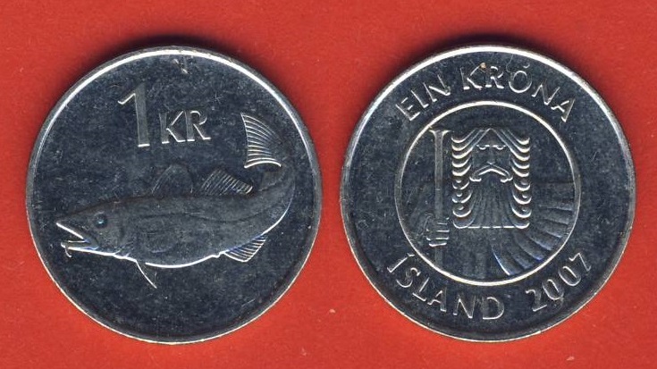  Island 1 Krone 2007   