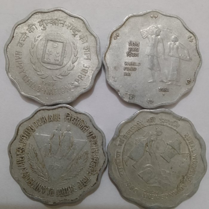  (3)  India only 4 different used coin   
