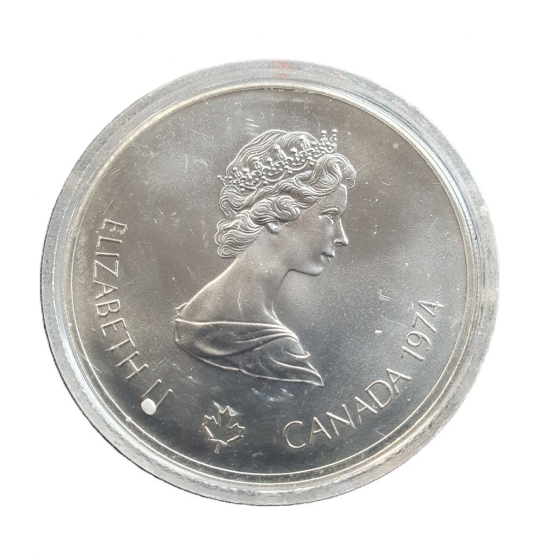  Canada 5 Dollars 1974 Elizabeth II Olympiade XXI Montreal 1976 Silber Münze 22,5 g fein   