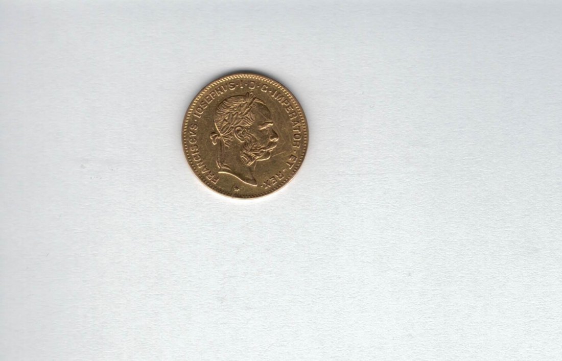  4 Gulden Florin 10 Fr. 1892 Franz Joseph I. Goldmünze 900/2,9g fein Österreich Spittalgold9800 (2160   