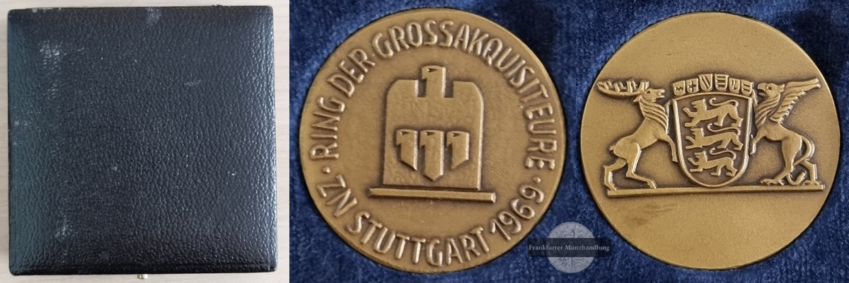  Deutschland  1969 - Bronze  Medaille - Stuttgarter Bahnhofsgebäude - FM-Frankfurt   