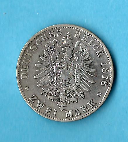  Kaiserreich 2 Mark 1876 D ss  Münzenankauf Koblenz Frank Maurer AB 433   